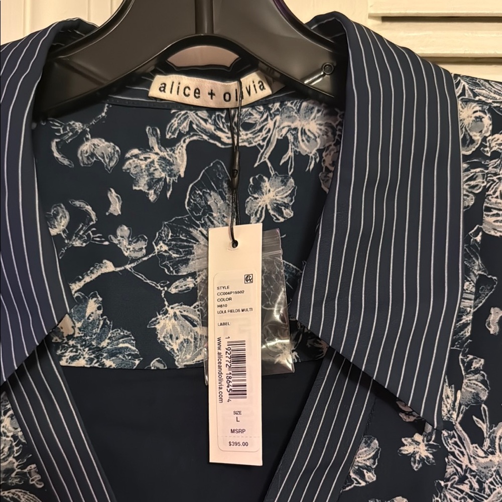 Alice + Olivia Navy Floral Dress